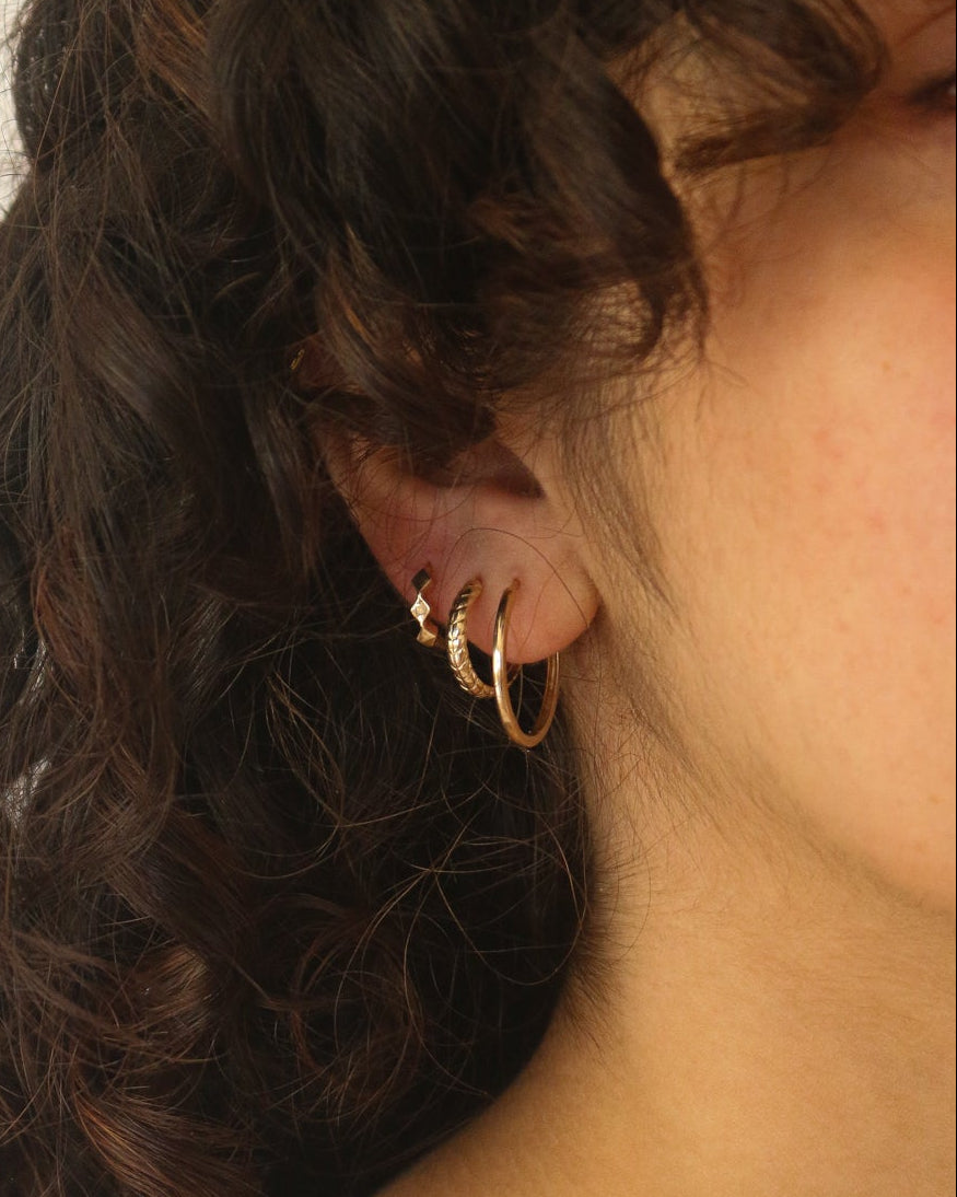 18mm think 9kt gold hoops