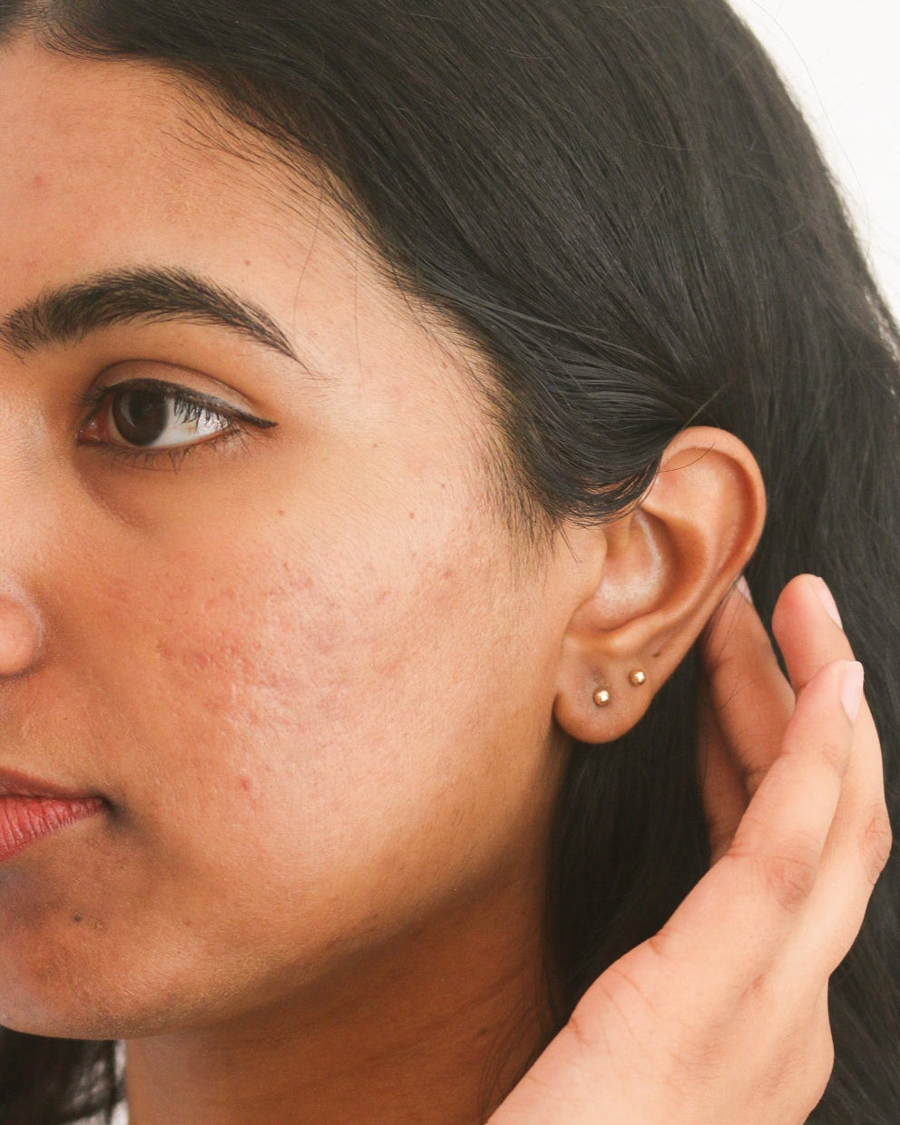 9kt gold sphere studs - 3mm