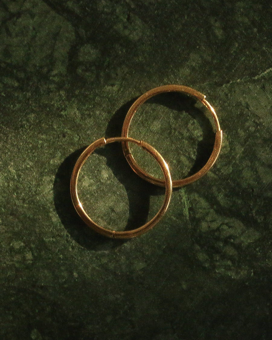 18mm think 9kt gold hoops