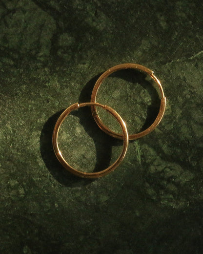 18mm think 9kt gold hoops
